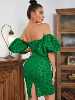 Vestito Donna Tubino Scollo Cuore Manica Sbuffo Trama Fantasia Fiori Elegante Sensuale 7 Vestito Donna Tubino Scollo Cuore Manica Sbuffo Trama Fantasia Fiori Elegante Sensuale -Lindavi Negozio 03a26272