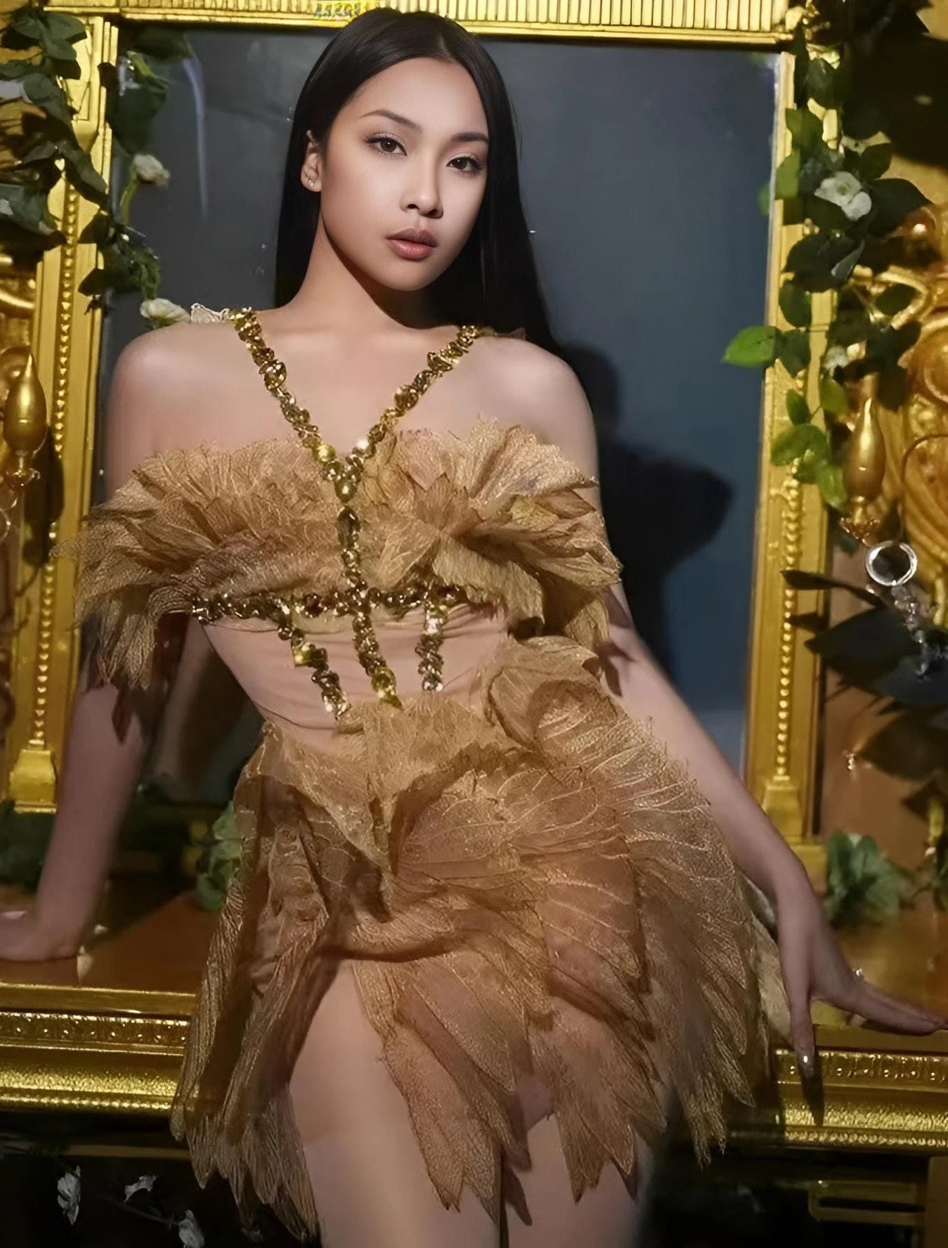 Vestito Donna Tubino Bretella Strass Corpetto Tulle Volant Elegante Cerimonia 2 Vestito Donna Tubino Bretella Strass Corpetto Tulle Volant Elegante Cerimonia - immagine 2