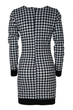 Vestito Donna Tubino Fantasia Aderente Manica Lunga -Lindavi Negozio IMG 0031