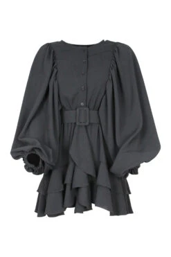 Vestito Donna Manica Sbuffo Rush Cintura -Lindavi Negozio IMG 0045