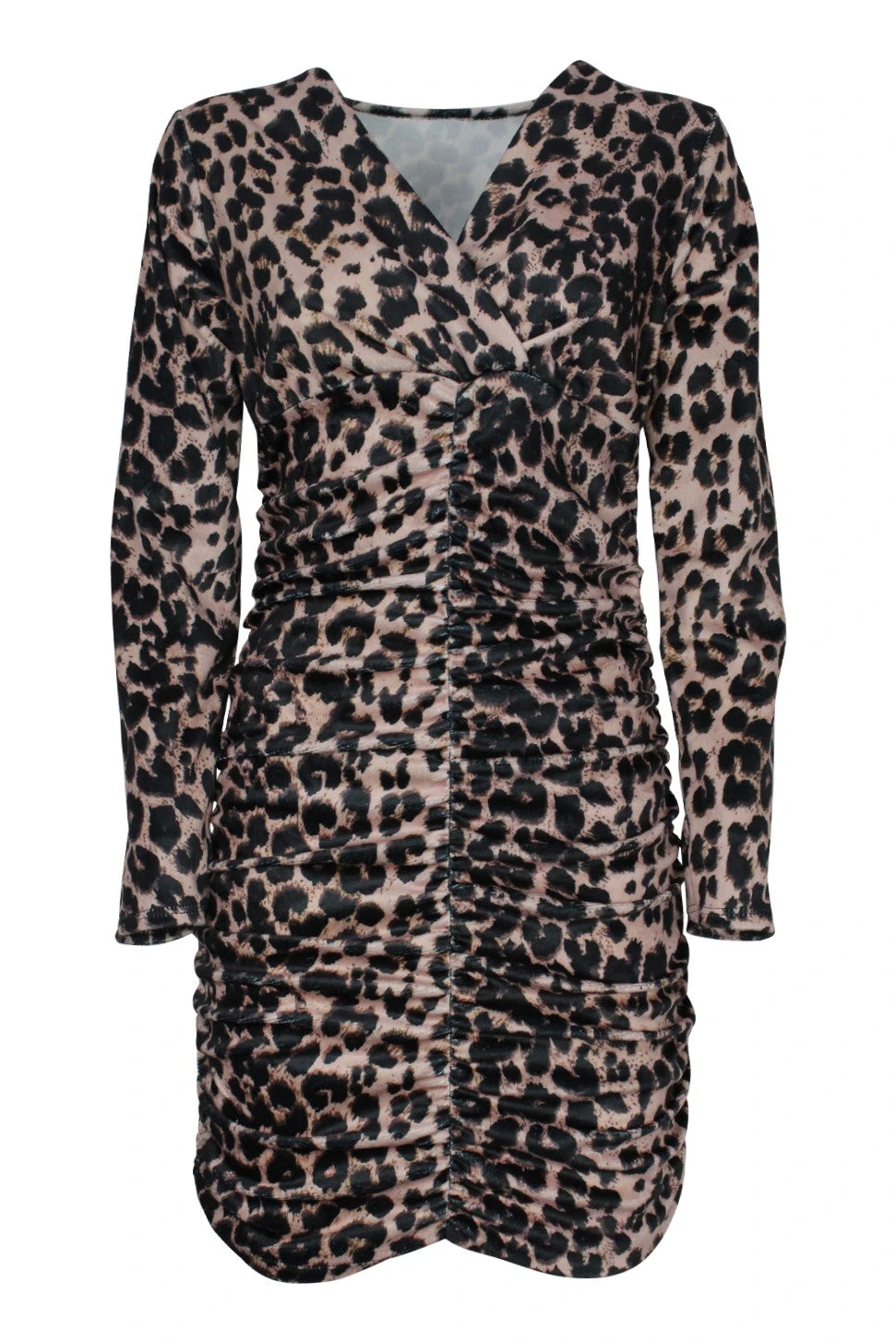 Vestito Donna Scollo V Fantasia Leopardato 4 Vestito Donna Scollo V Fantasia Leopardato - immagine 4