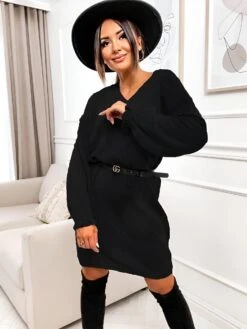 Vestito Donna Maxi Pull Scollo V Morbido Caldo Morbido Casual Elegante 11 Vestito Donna Maxi Pull Scollo V Morbido Caldo Morbido Casual Elegante -Lindavi Negozio ImmagineWhatsApp2022 10 27ore10.07.36