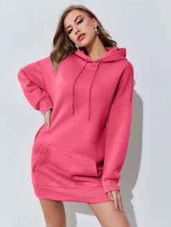 Vestito Donna Felpa Cappuccio Tasca Coulisse Comodo Caldo Casual -Lindavi Negozio ImmagineWhatsApp2022 11 23ore15.37.36