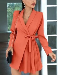 Vestito Donna Blazer Scollo V Cintura Plissè Manica Lunga 10 Vestito Donna Blazer Scollo V Cintura Plissè Manica Lunga -Lindavi Negozio ImmagineWhatsApp2023 01 09ore11.45.38