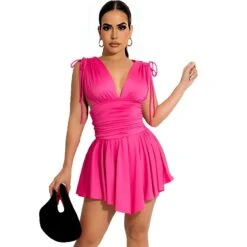 Vestito Donna Morbido Bretelle Scollo Cuore Gonna Campana Sexy -Lindavi Negozio ImmagineWhatsApp2023 02 27ore13.02.17