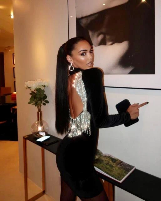 Vestito Donna Tubino Scollo Schiena Gioiello 2 Vestito Donna Tubino Scollo Schiena Gioiello - immagine 2