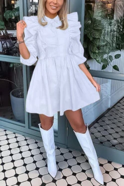 Vestito Donna Camicione Campana Rush Bottoni