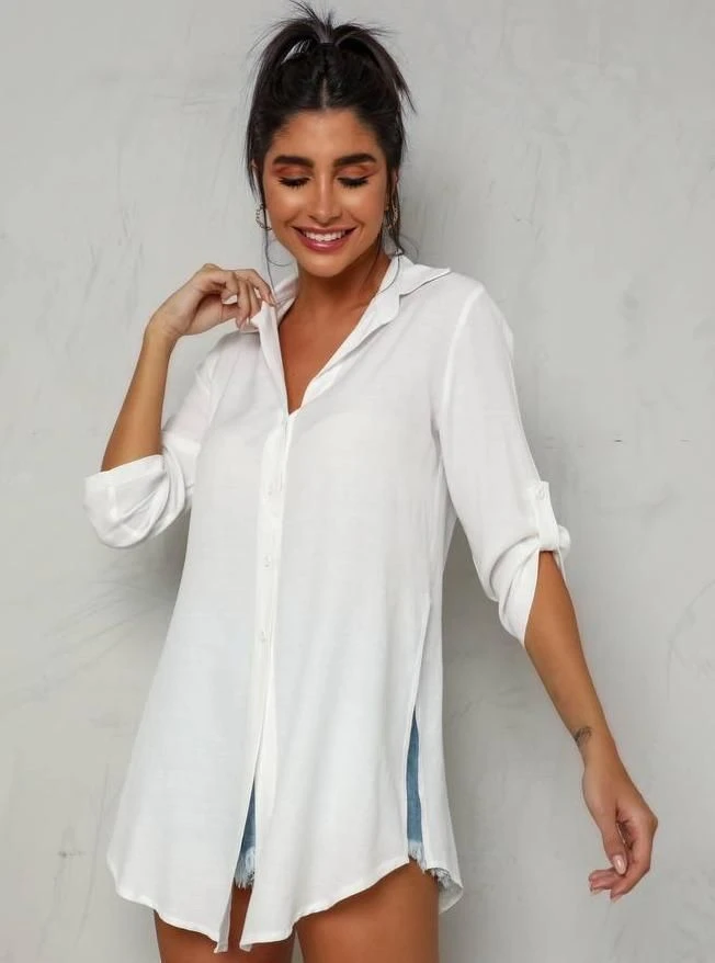 Vestito Donna Camicia Bottoni Morbido Casual Elegante 2 Vestito Donna Camicia Bottoni Morbido Casual Elegante - immagine 2