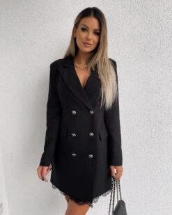 Vestito Donna Blazer Doppio Petto Merletto Bottoni Elegante -Lindavi Negozio WhatsAppImage2021 09 27at12.24.26