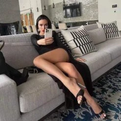 Vestito Donna Lungo Scollo Schiena Profondo Aderente Spacco Alto Lacci Intreccio Elegante -Lindavi Negozio WhatsAppImage2021 12 30at14.41.41 1