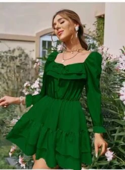 Vestito Donna Scollo Barca Volant Manica Sbuffo Gonna Ampia 7 Vestito Donna Scollo Barca Volant Manica Sbuffo Gonna Ampia -Lindavi Negozio WhatsAppImage2022 02 13at14.14.54