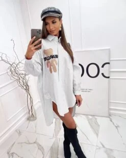 Camicione Donna Vestito Casual Stampa Morbido