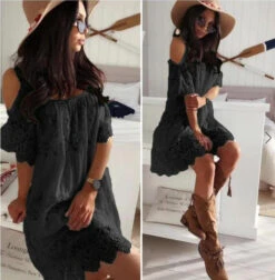 Vestito Donna Morbido Sangallo Macramè Casual Elegante -Lindavi Negozio WhatsAppImage2022 05 31at16.30.03