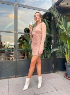 Vestito Donna Tubino Scollo V Gonna Arricciata Sensuale Elegante 5 Vestito Donna Tubino Scollo V Gonna Arricciata Sensuale Elegante -Lindavi Negozio WhatsAppImage2022 07 23at12.21.18