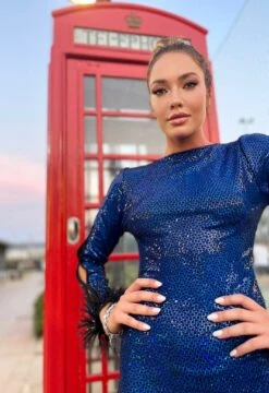 Vestito Donna Tubino Brillantini Piume Cut Out Sensuale Elegante -Lindavi Negozio WhatsAppImage2022 07 23at12.21.27 2