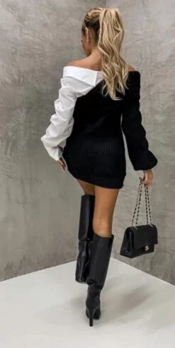 Vestito Donna Maxi Pull Manica Sbuffo Camicia Colletto Casual Elegante Sensuale -Lindavi Negozio WhatsAppImage2022 10 21at08.47.37 1