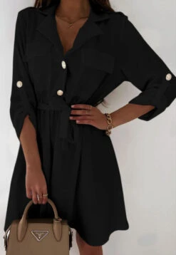 Vestito Donna Camicione Manica Lunga Cintura Morbido -Lindavi Negozio WhatsApp Image 2022 02 28 at 16.57.49 1