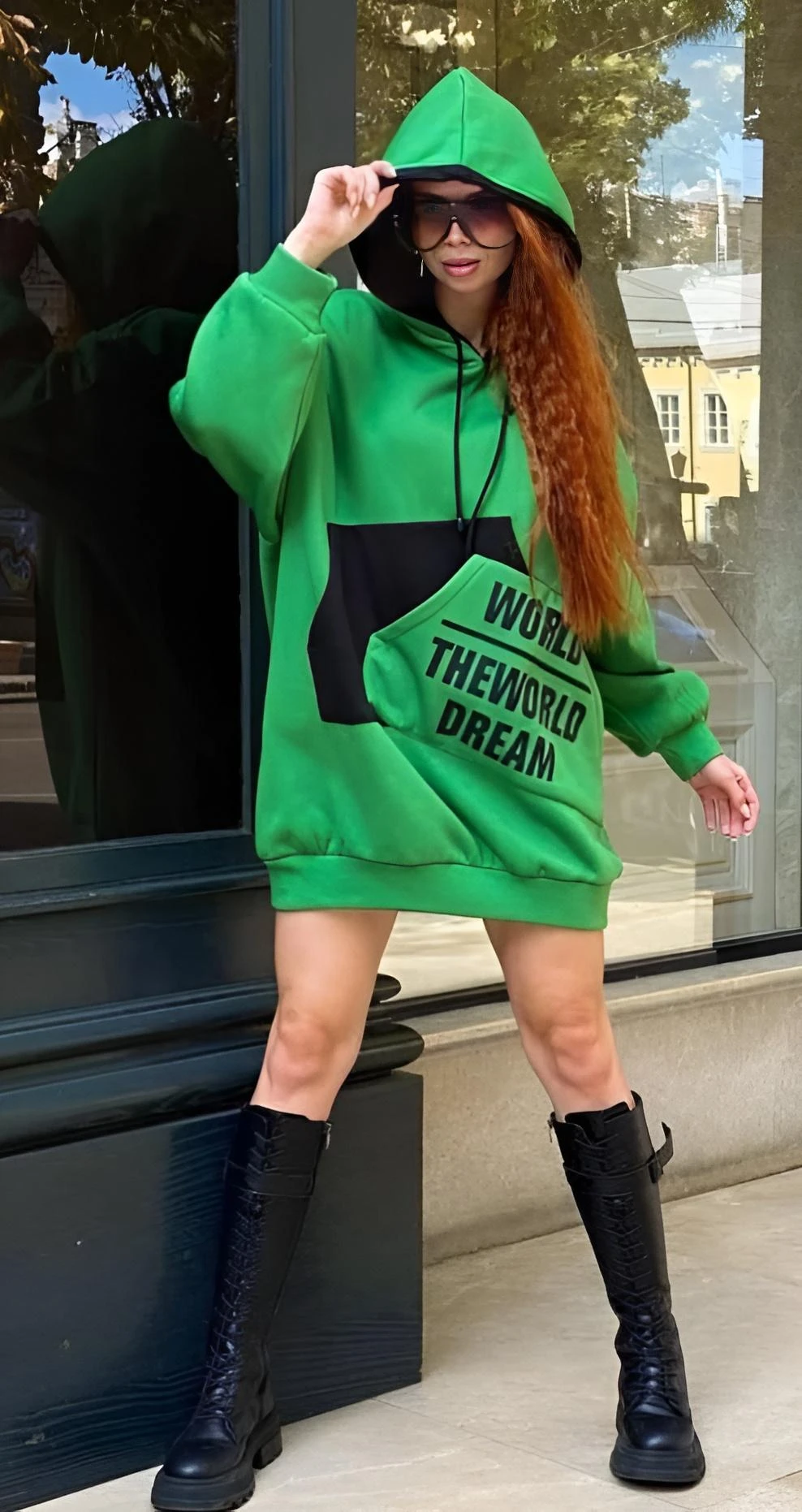 Vestito Donna Felpa Morbida Cappuccio Coulisse Tasca Casual Comodo Caldo 3 Vestito Donna Felpa Morbida Cappuccio Coulisse Tasca Casual Comodo Caldo - immagine 3