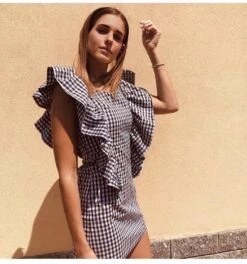 Vestito Donna Fantasia Quadretti Rush