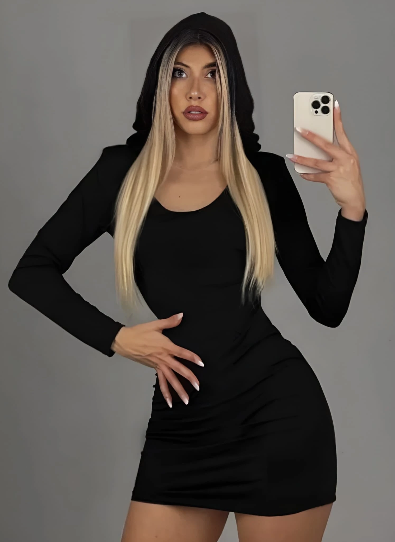 Vestito Donna Tubino Comodo Aderente Cappuccio Casual Easy 1 Vestito Donna Tubino Comodo Aderente Cappuccio Casual Easy