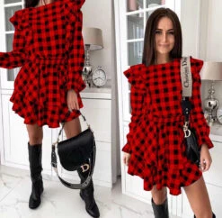 Vestito Donna Camicia Fantasia Morbido