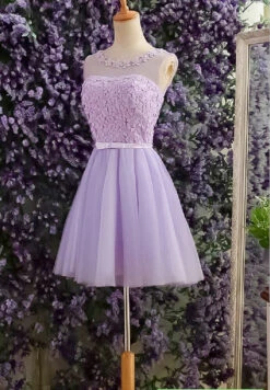 Vestito Donna Tulle Svasato Campana Corpetto Fiori Elegante Feste Eventi Party