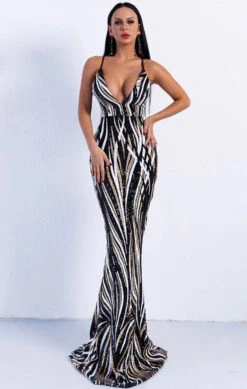 Abito Donna Vestito Lungo Sirena Elegante