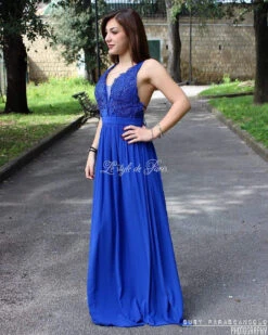 Abito Donna Vestito Donna Scollo Schiena Bretelle Chiffon Elegante