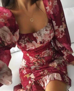 Vestito Donna Tubino Fantasia Manica Chiffon -Lindavi Negozio image 785a9b21 2d6e 4d6f 8d2f f6b0d758ce2b