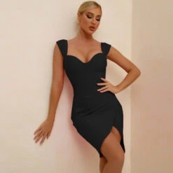 Vestito Donna Scollo Cuore Gonna Asimmetrica Bretelline Elegante Aderente -Lindavi Negozio image 944e6430 567a 4ec3 88ff e5b406b9887a