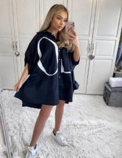 Vestito Donna Camicione Manica Lunga Bottoni -Lindavi Negozio image bd6f510f c91b 4aaa b336 b37be66089b3