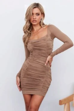 Vestito Donna Tubino Scollo Cuore Aderente Arricciato Schiena Scoperta Sensuale Elegante