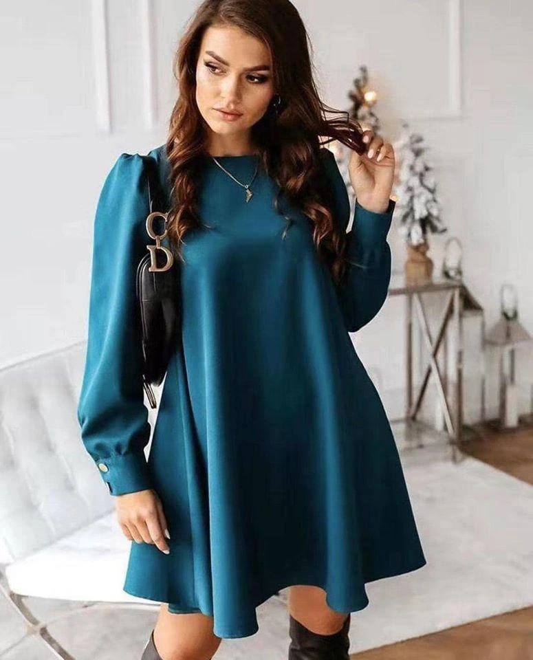 Vestito Donna Morbido Manica Lunga 1 Vestito Donna Morbido Manica Lunga