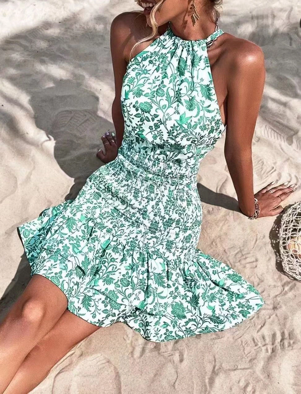 Linda Vestito Donna Giromanica Laccio Fantasia Fiori Elastico Rush Casual Elegante 2 Linda Vestito Donna Giromanica Laccio Fantasia Fiori Elastico Rush Casual Elegante - immagine 2